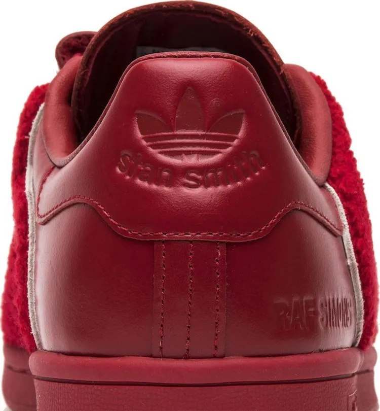 Adidas Raf Simons x Stan Smith Comfort Badge 'Power Red' Sneakers, Red