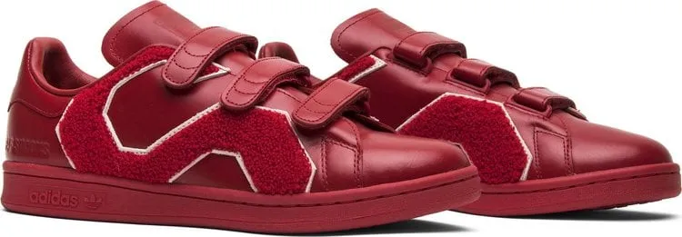 Adidas Raf Simons x Stan Smith Comfort Badge 'Power Red' Sneakers, Red