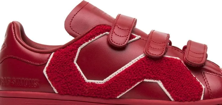 Adidas Raf Simons x Stan Smith Comfort Badge 'Power Red' Sneakers, Red