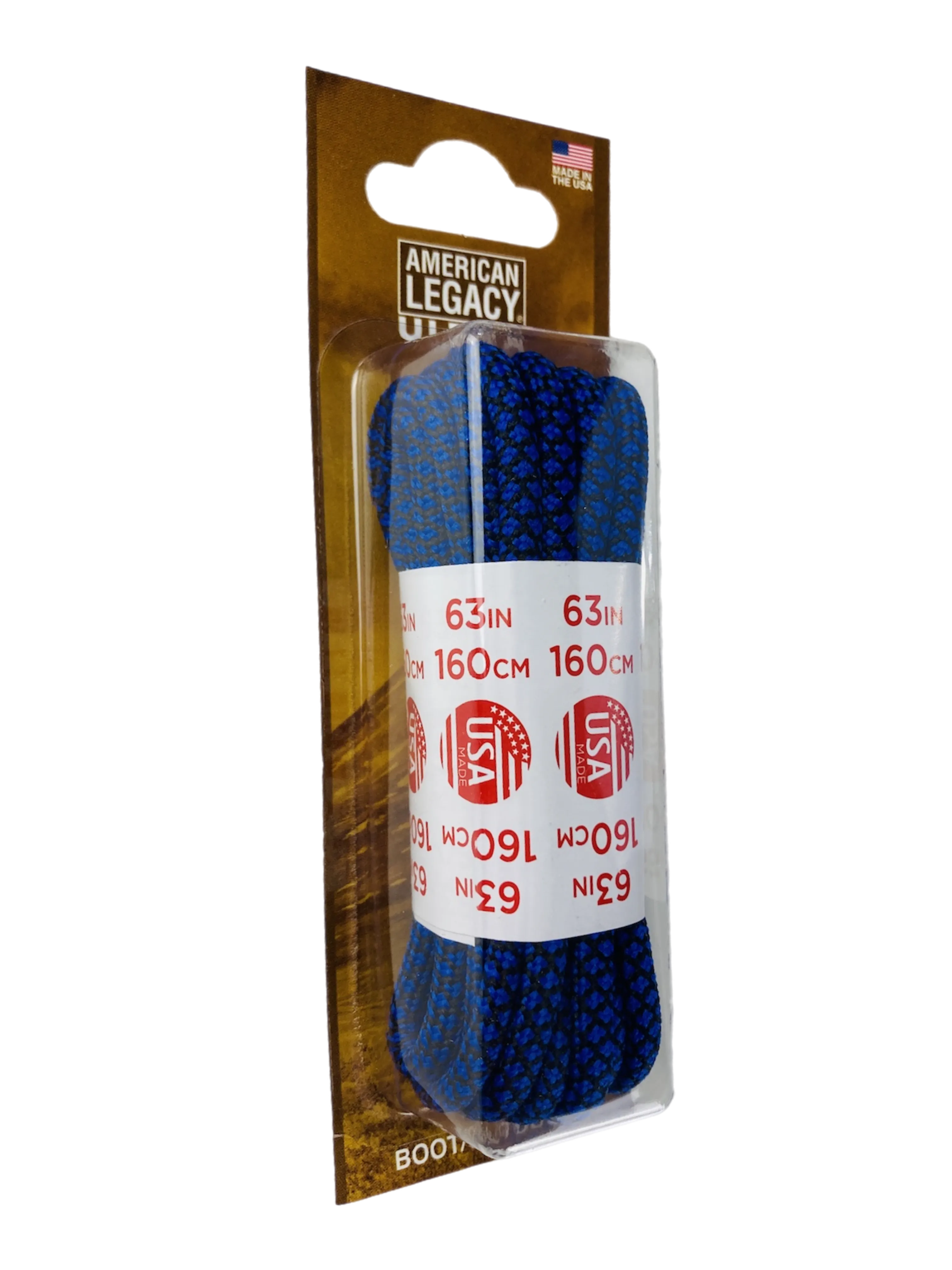 American Legacy ® Ultra Rope Laces | Royal Blue/Black Honeycomb