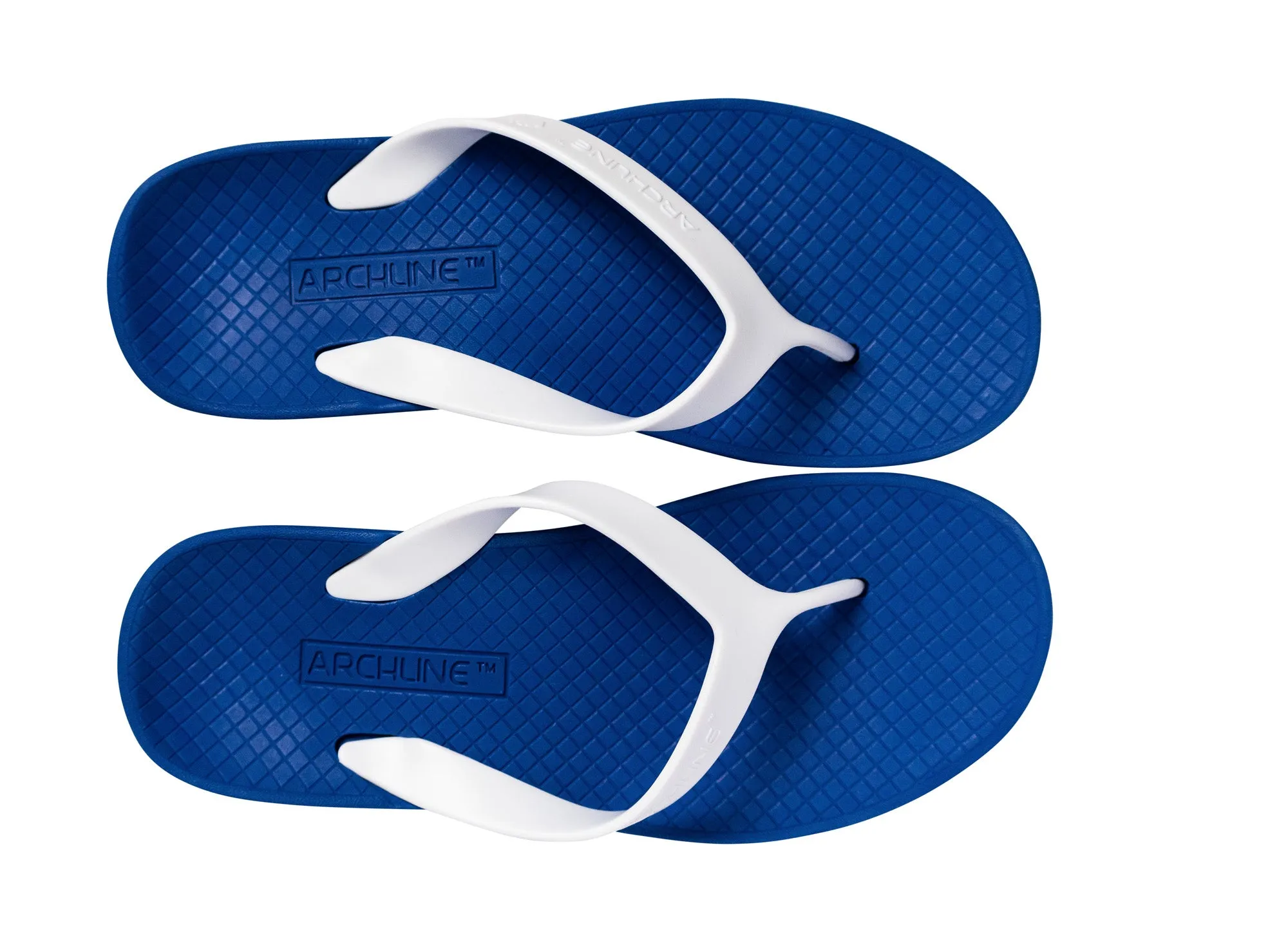 Archline Balance Orthotic Thongs - Blue/White