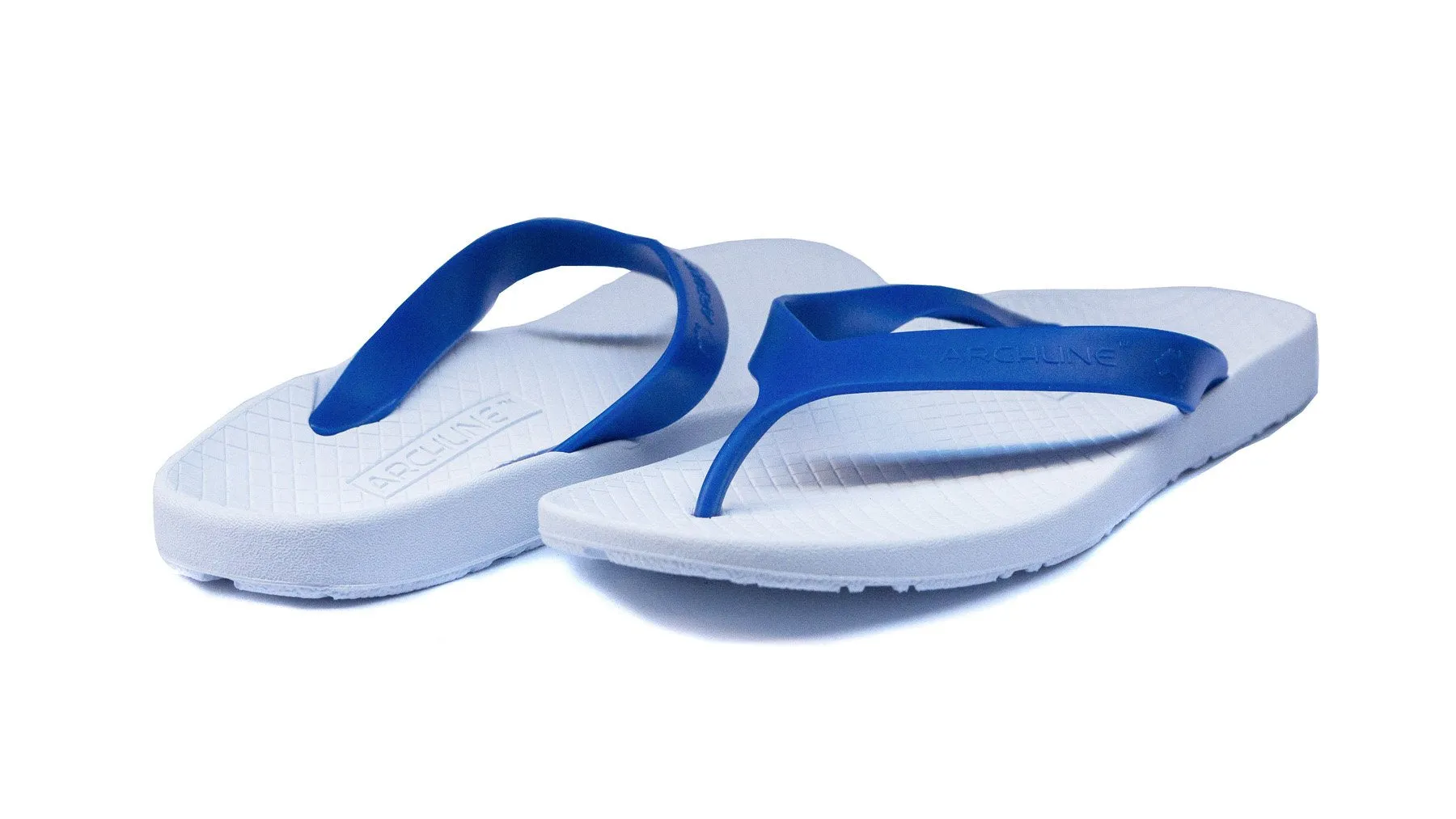 Archline Balance Orthotic Thongs - White/Blue