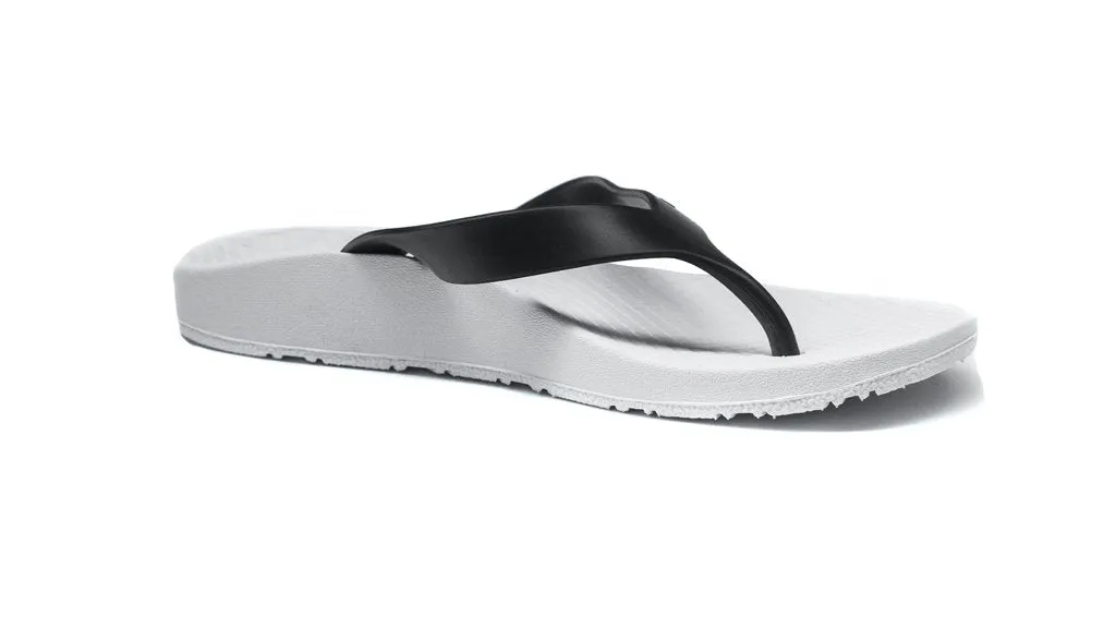 Archline Kids Orthotic Thongs – White/Black