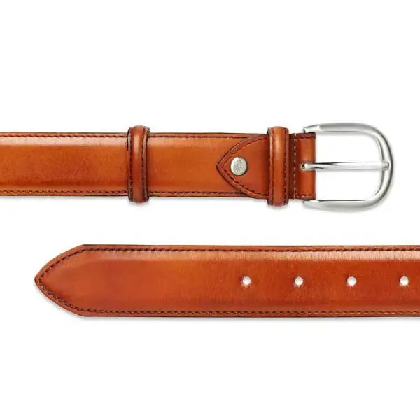 BARKER Belt - Mens Leather Plain - Rosewood Calf