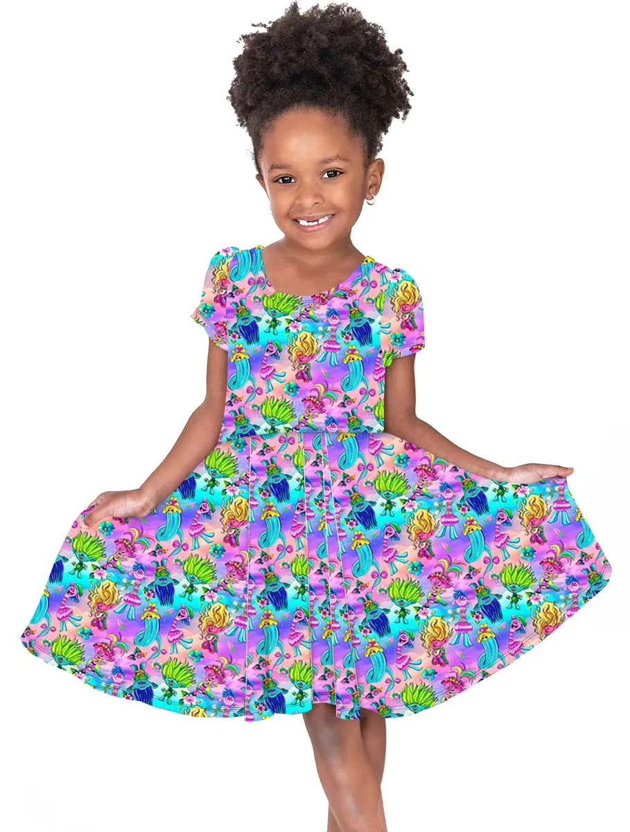 Beautifully Bold Dance Dance Dance - Girls Bamboo Twirl Dress