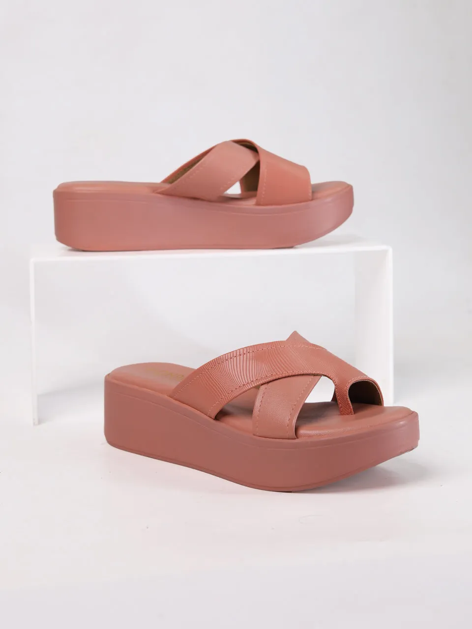 Berry Pink Flatform Heels