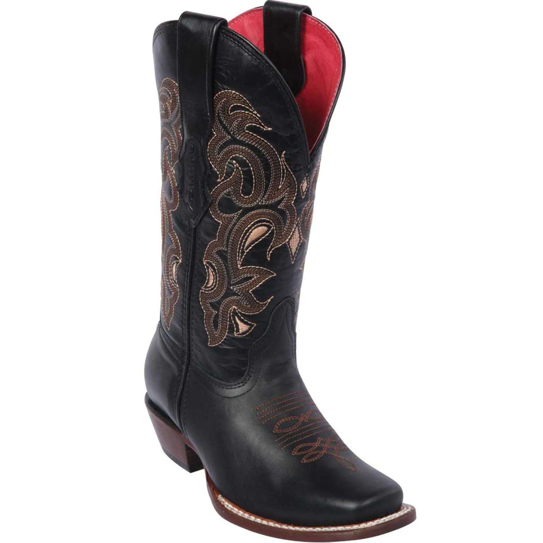 Black Square Toe Cowgirl Boots