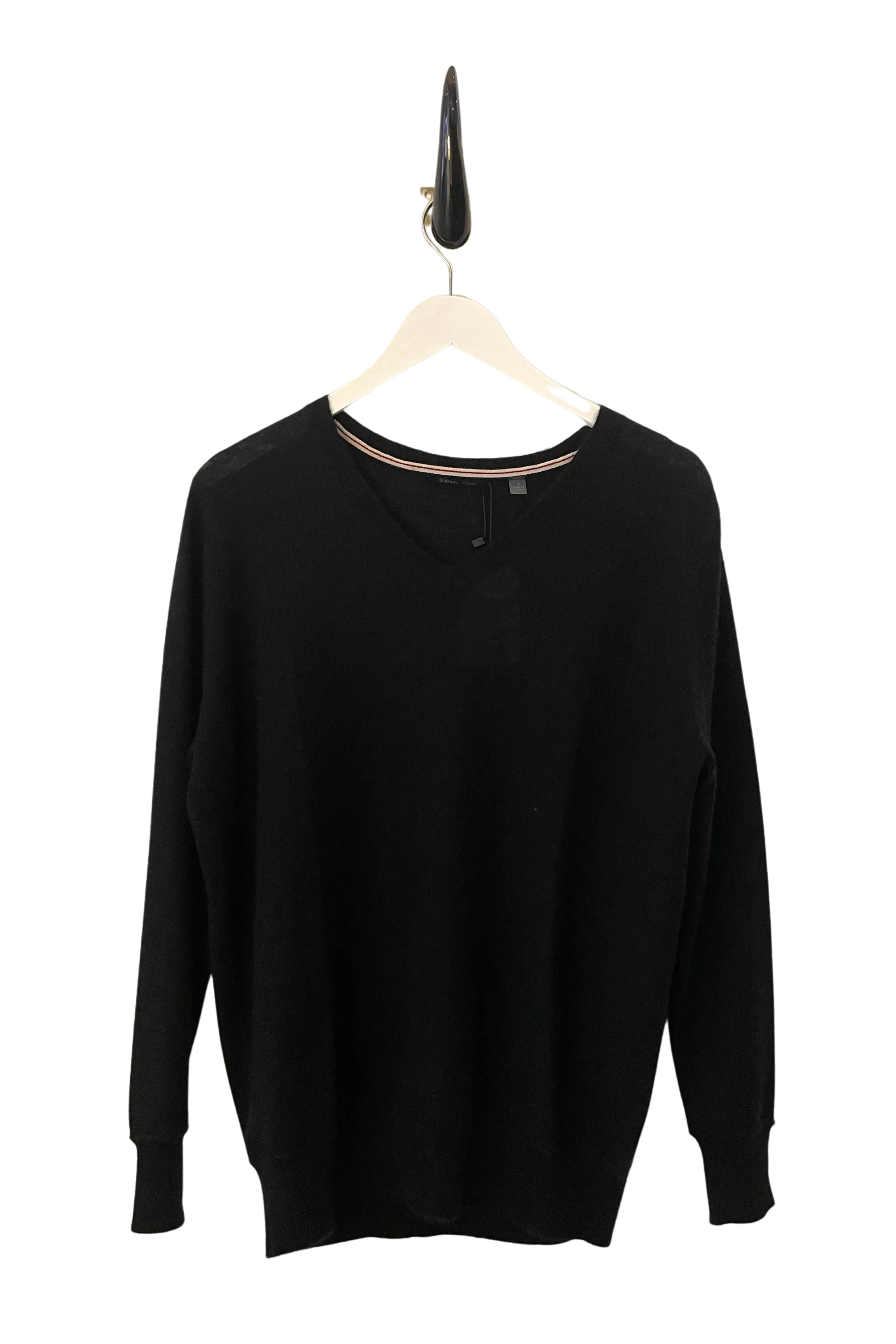 Brazeau Tricot Black Sheer V Sweater