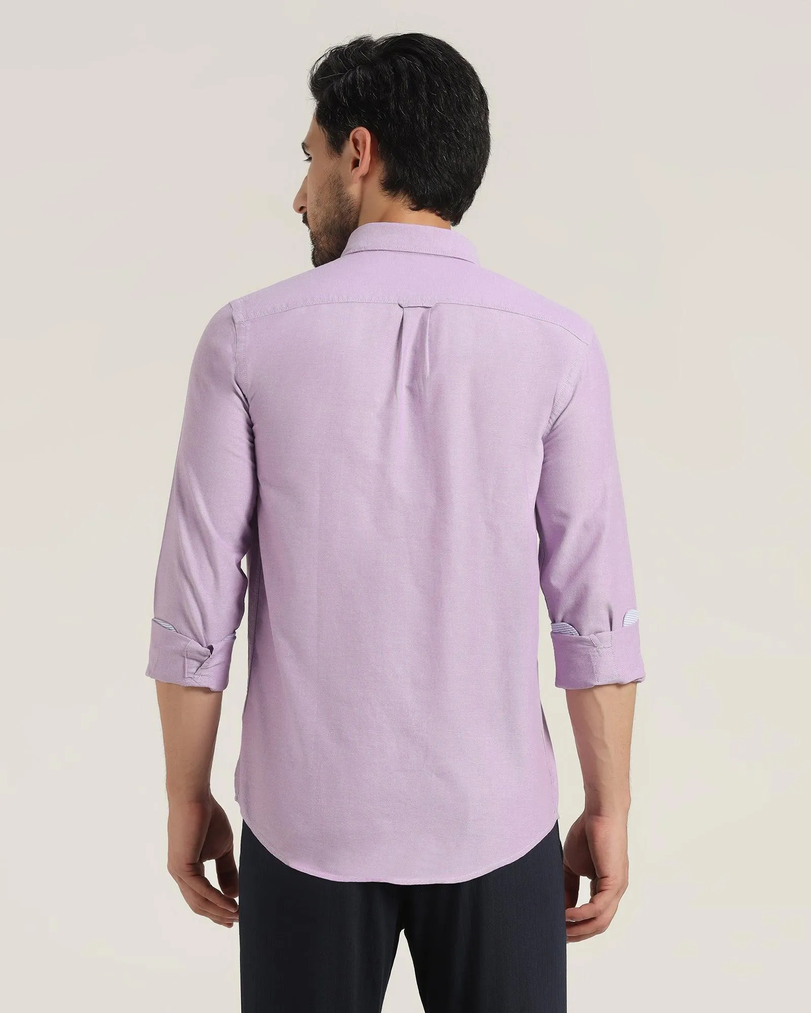 Casual Lavender Solid Shirt - Ronic