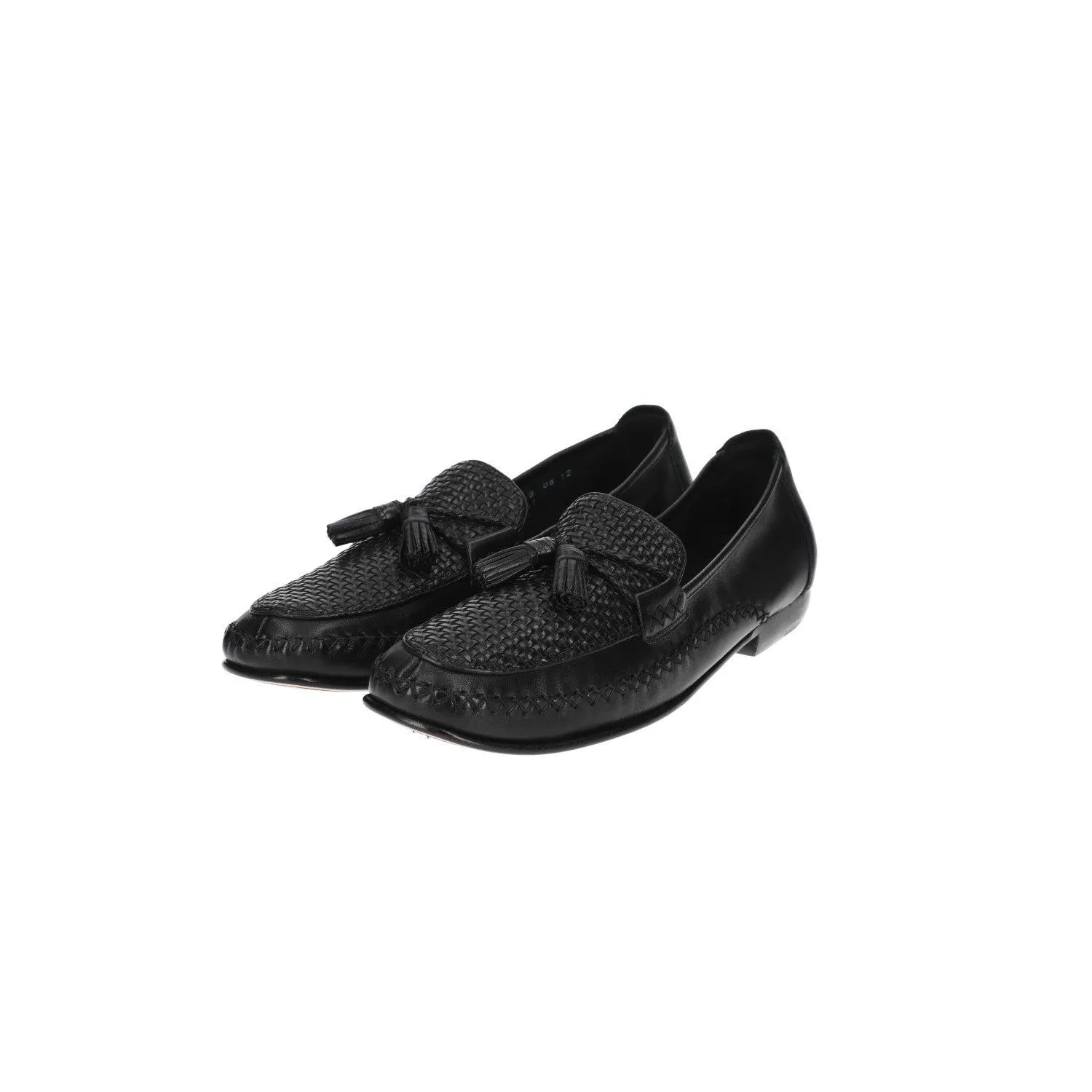 Cole Haan Country Tassel Formal Slip Ons Leather Black Colour For Men