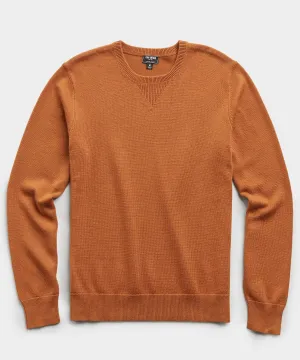 Cotton Cashmere Sweater in Chestnut