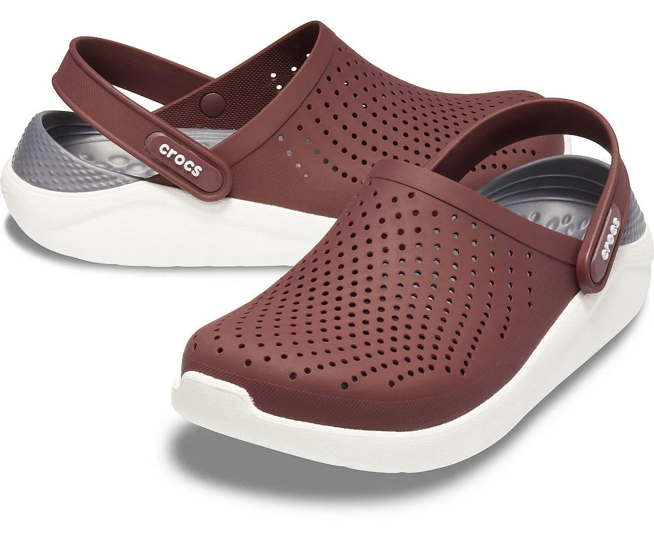 Crocs LiteRide Clog - Burgundy/ White