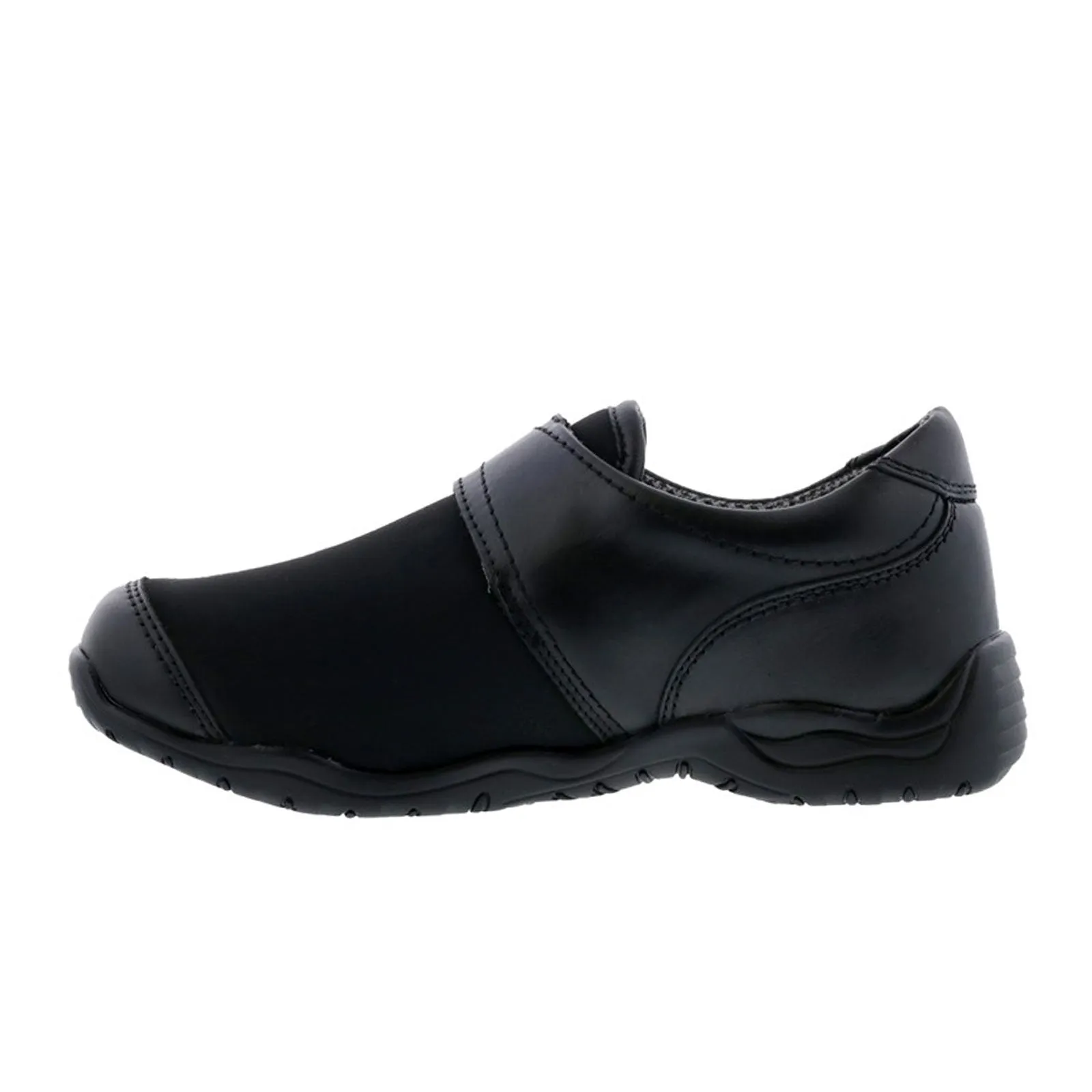 Drew Antwerp Slip On (Women) - Black Leather/Stretch