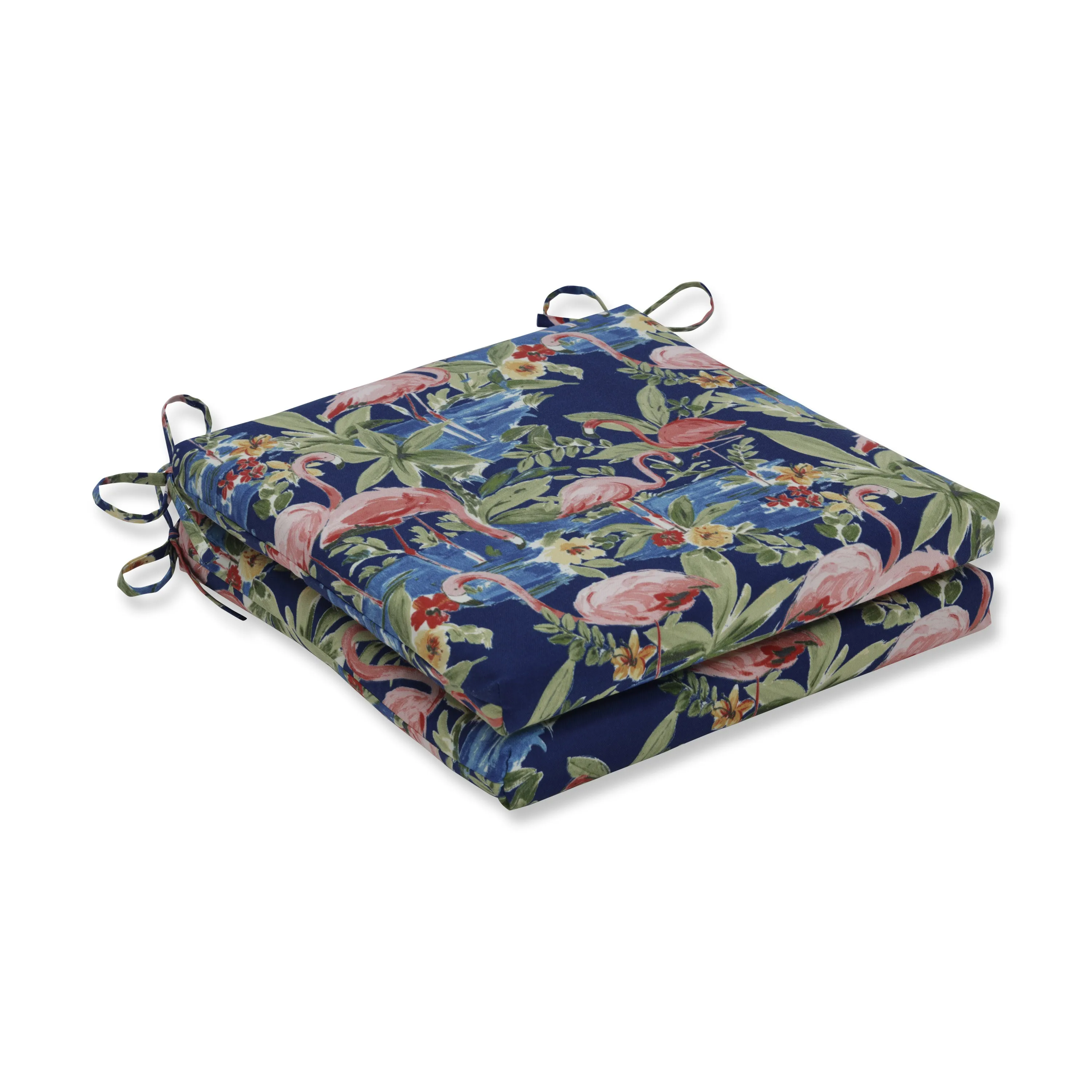 Flamingoing Lagoon Squared Corners Seat Cushion 20X20X3 (Set Of 2)