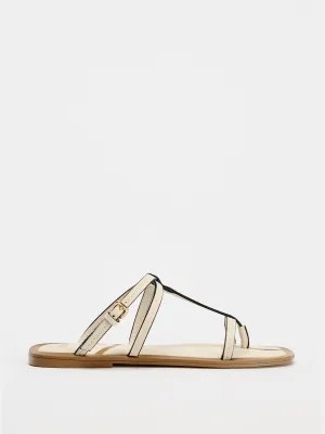 Flat strappy slider sandals