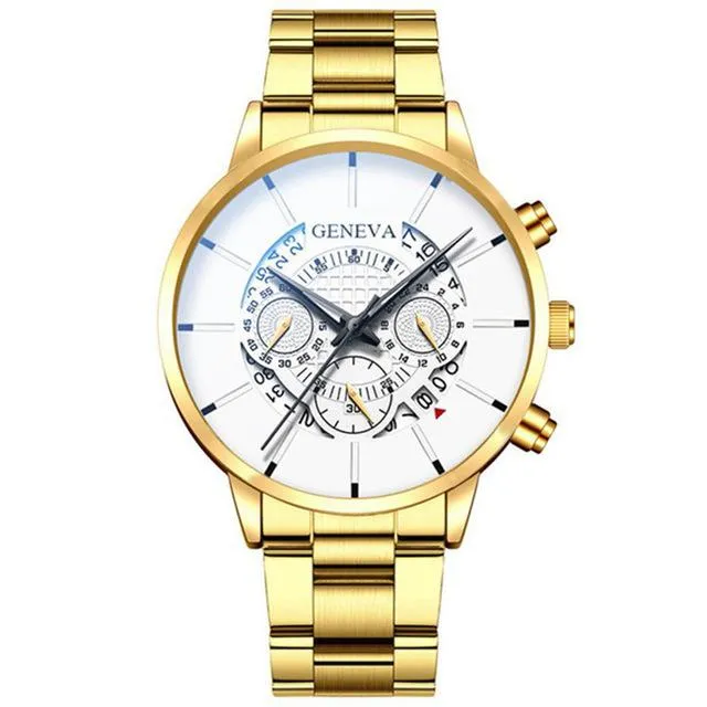 Geneva white face fashion watches