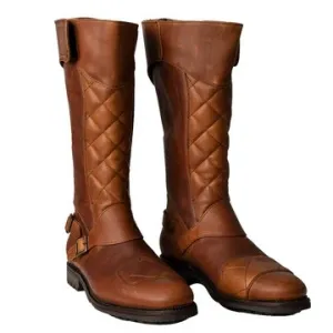 Goldtop The Quilted Trophy Boots in waxed Brown