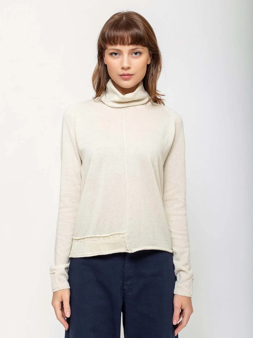 High Neck Pullover - Cashmere & Silk