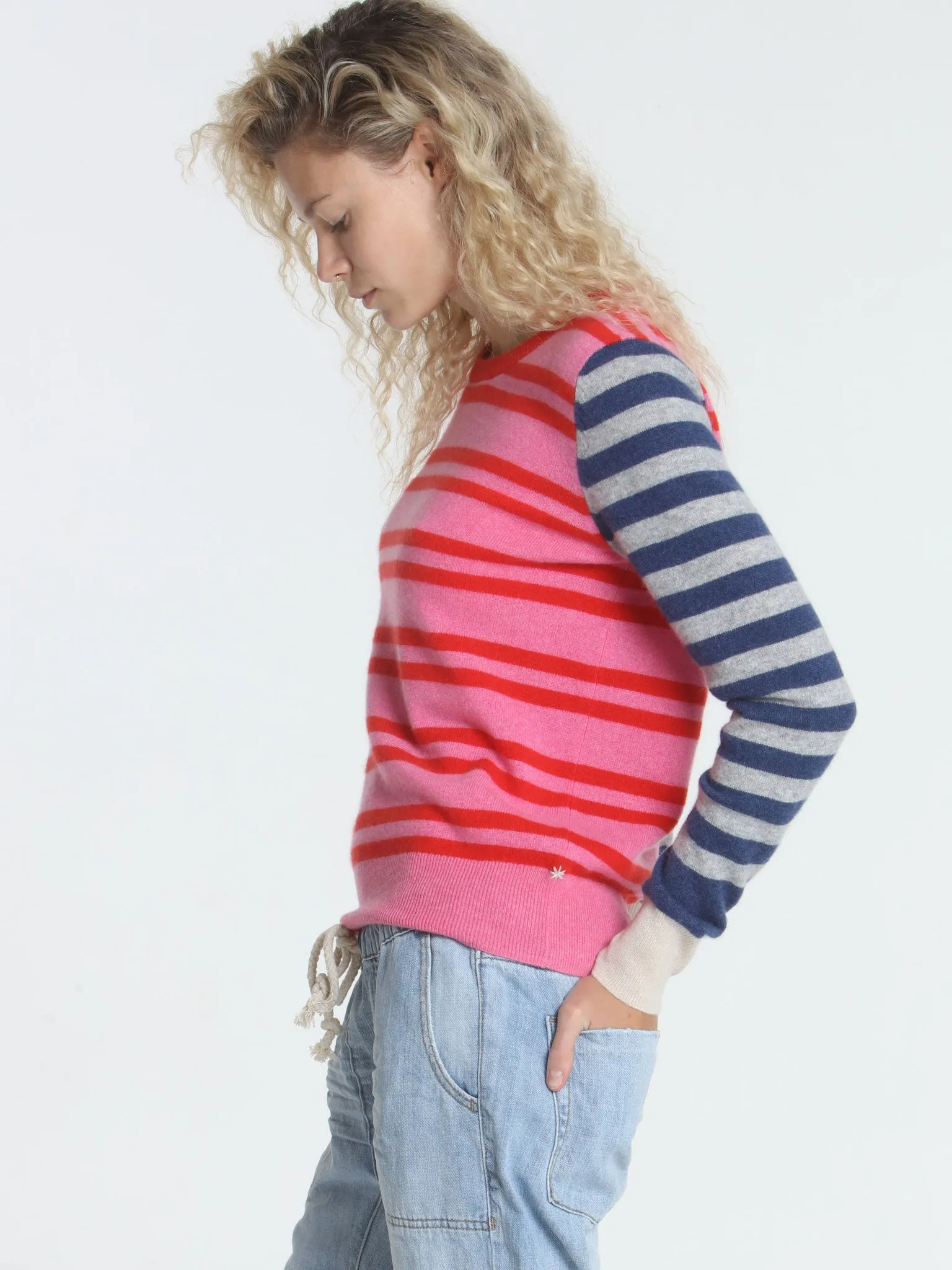 Jessie Stripe Crew - Pink