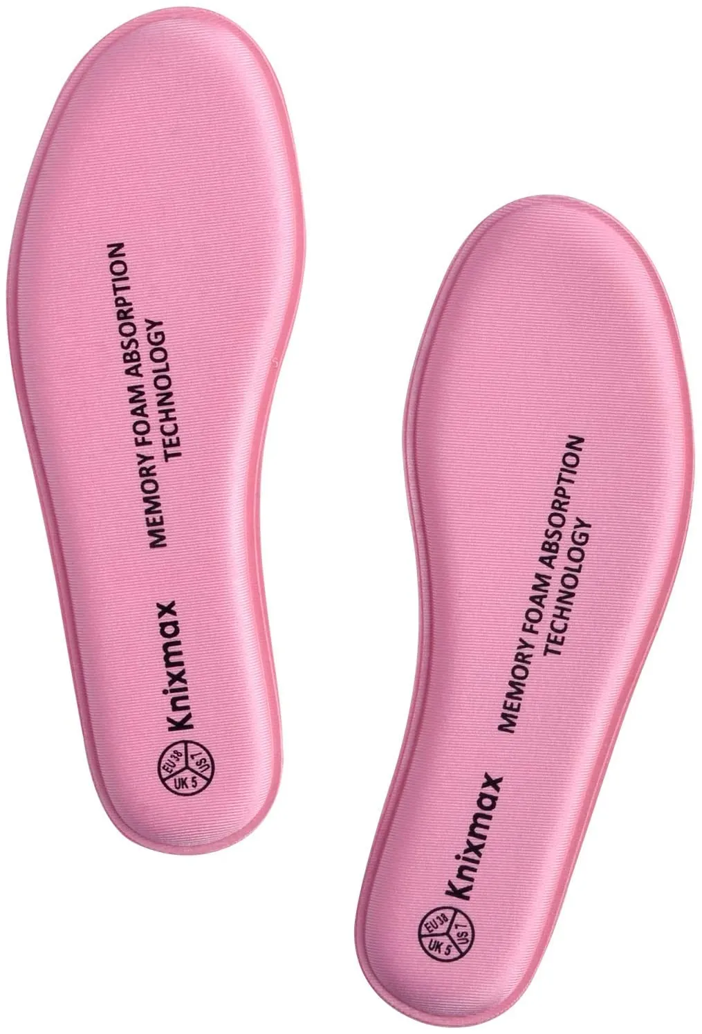 Knixmax | Memory Foam Shoe Insoles for Women | Pink