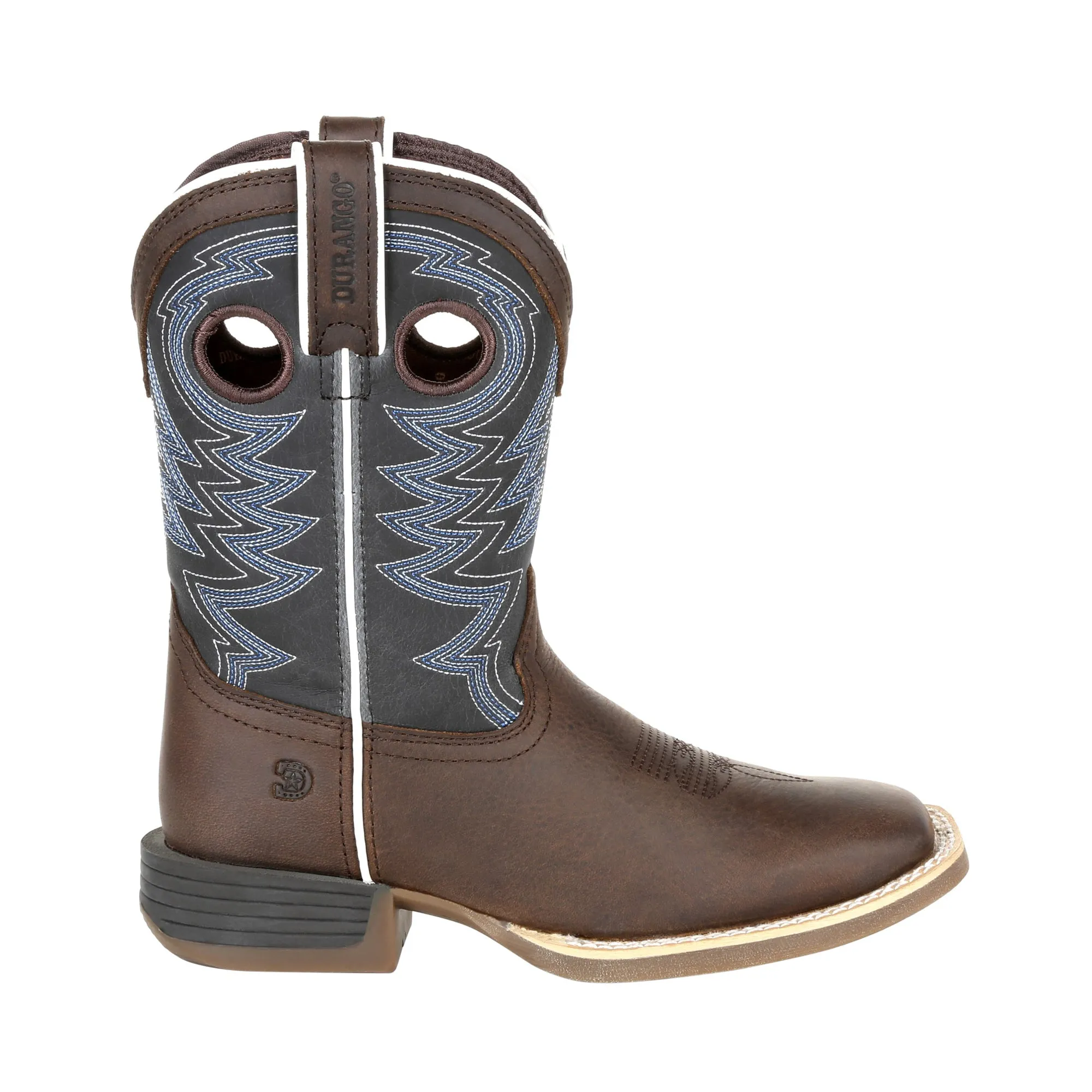 Lil Durango Little Kids Brown/Blue Leather Rebel Pro Cowboy Boots