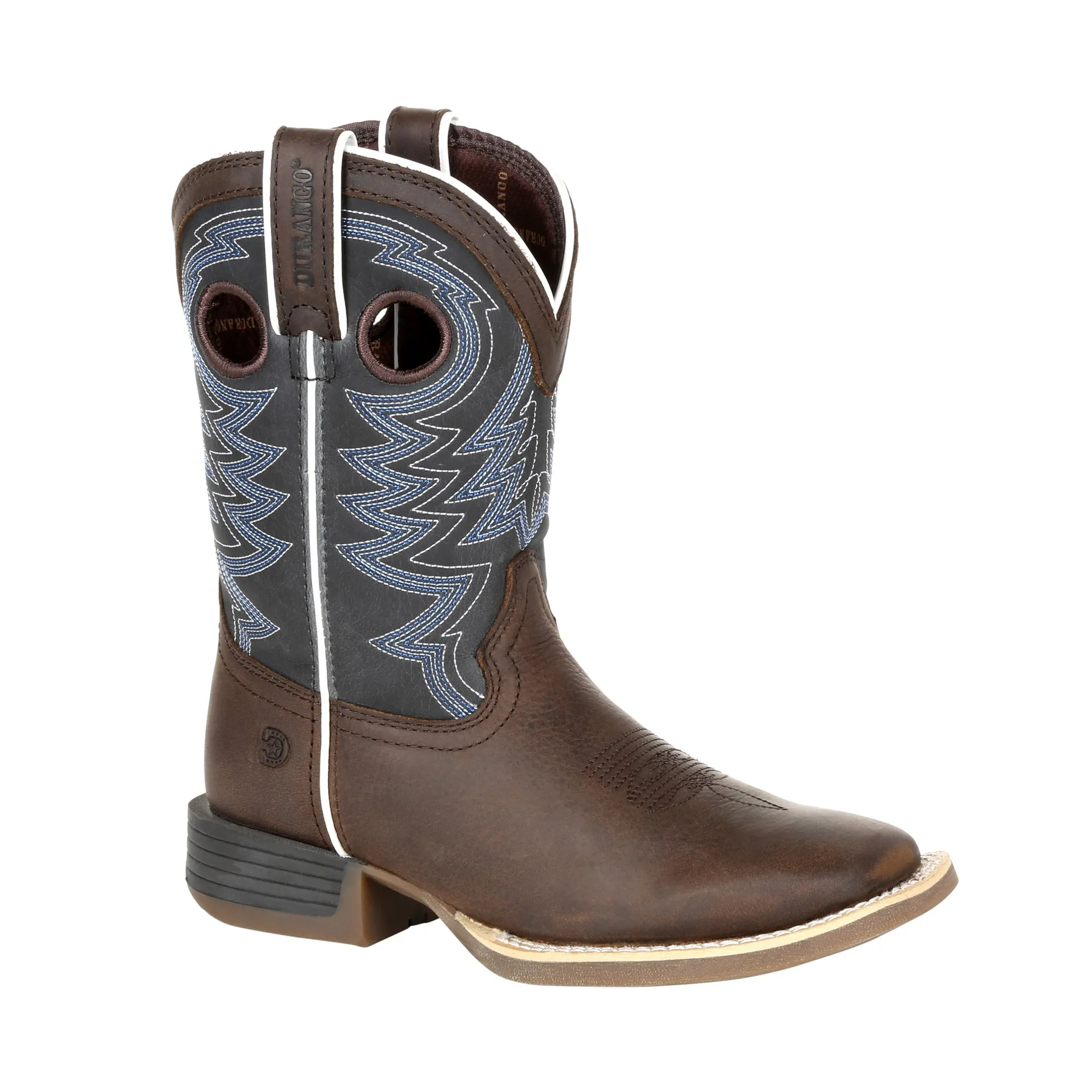 Lil Durango Little Kids Brown/Blue Leather Rebel Pro Cowboy Boots