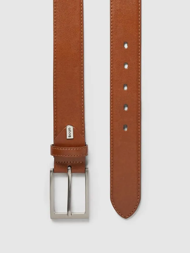 Lloyd Men's Belts leather belt with buckle, cognac color