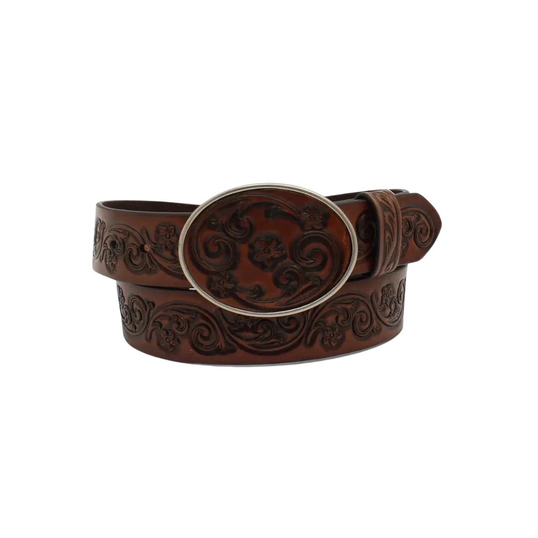 M&F Women's Floral Tooled Belt