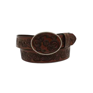 M&F Women's Floral Tooled Belt