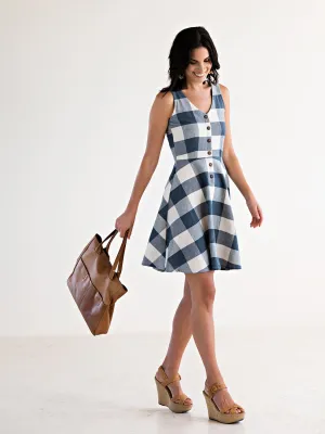 Mata Traders Midsummer Dream Dress Blue Plaid