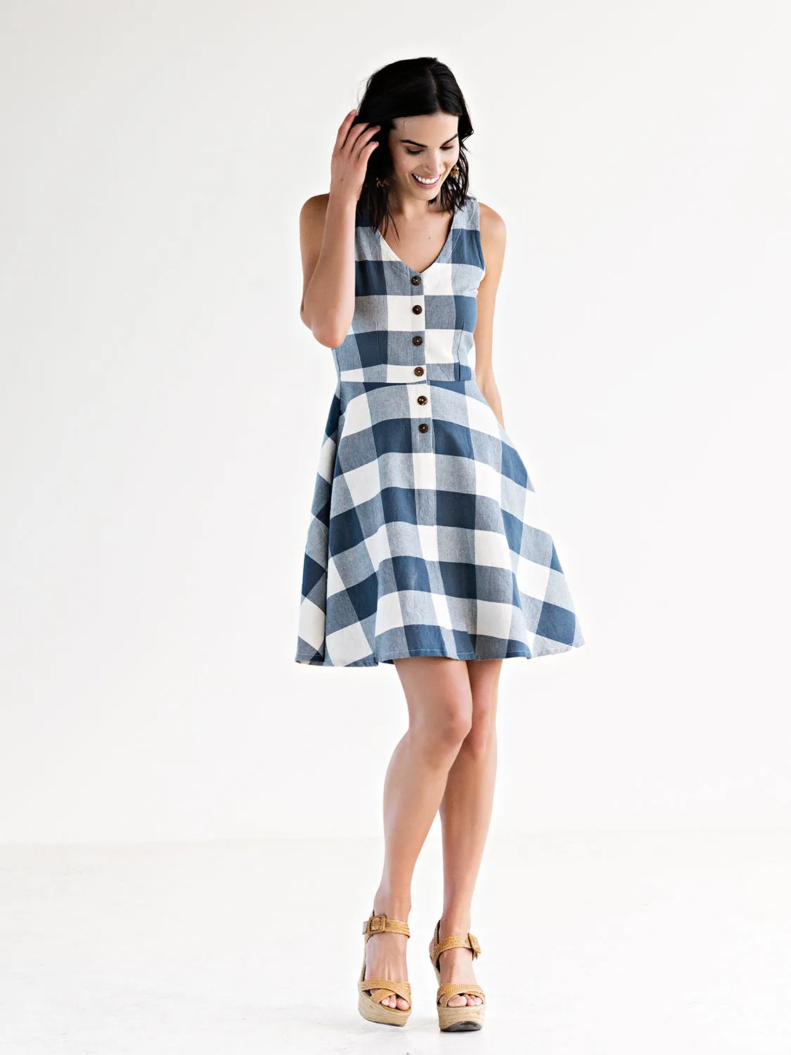 Mata Traders Midsummer Dream Dress Blue Plaid