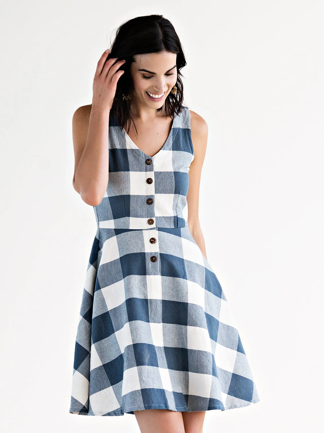 Mata Traders Midsummer Dream Dress Blue Plaid