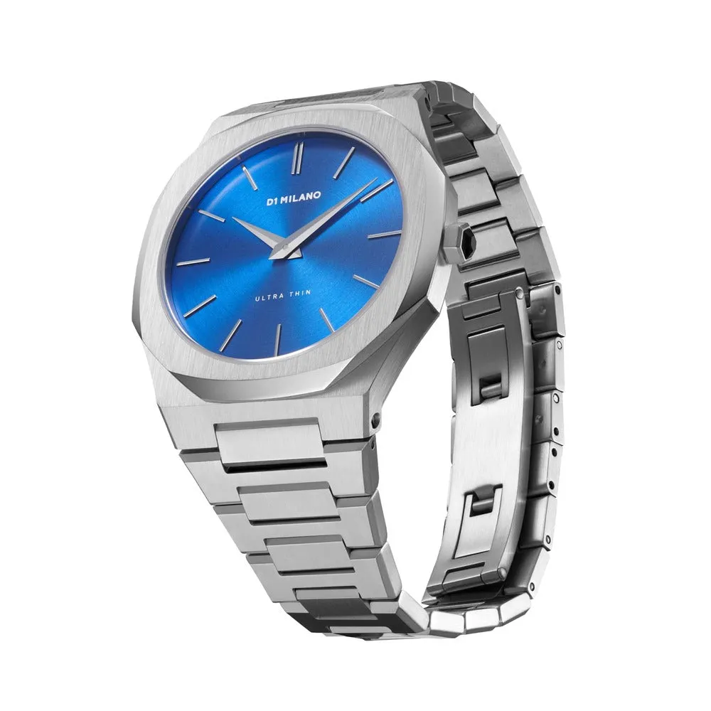 Men Ultra Thin Blue 40mm Watch