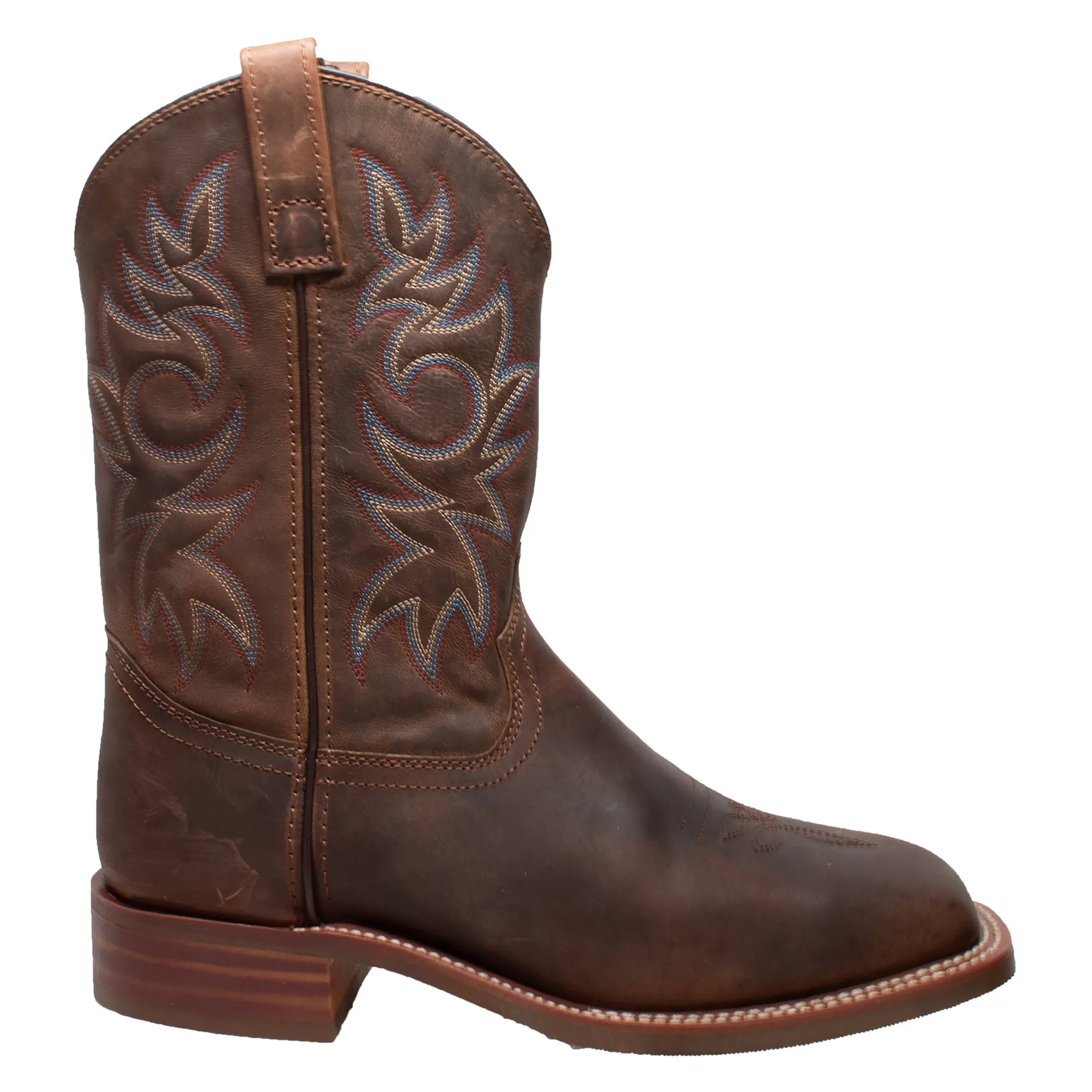 Men's 11" Western Square Toe Brown - 9828