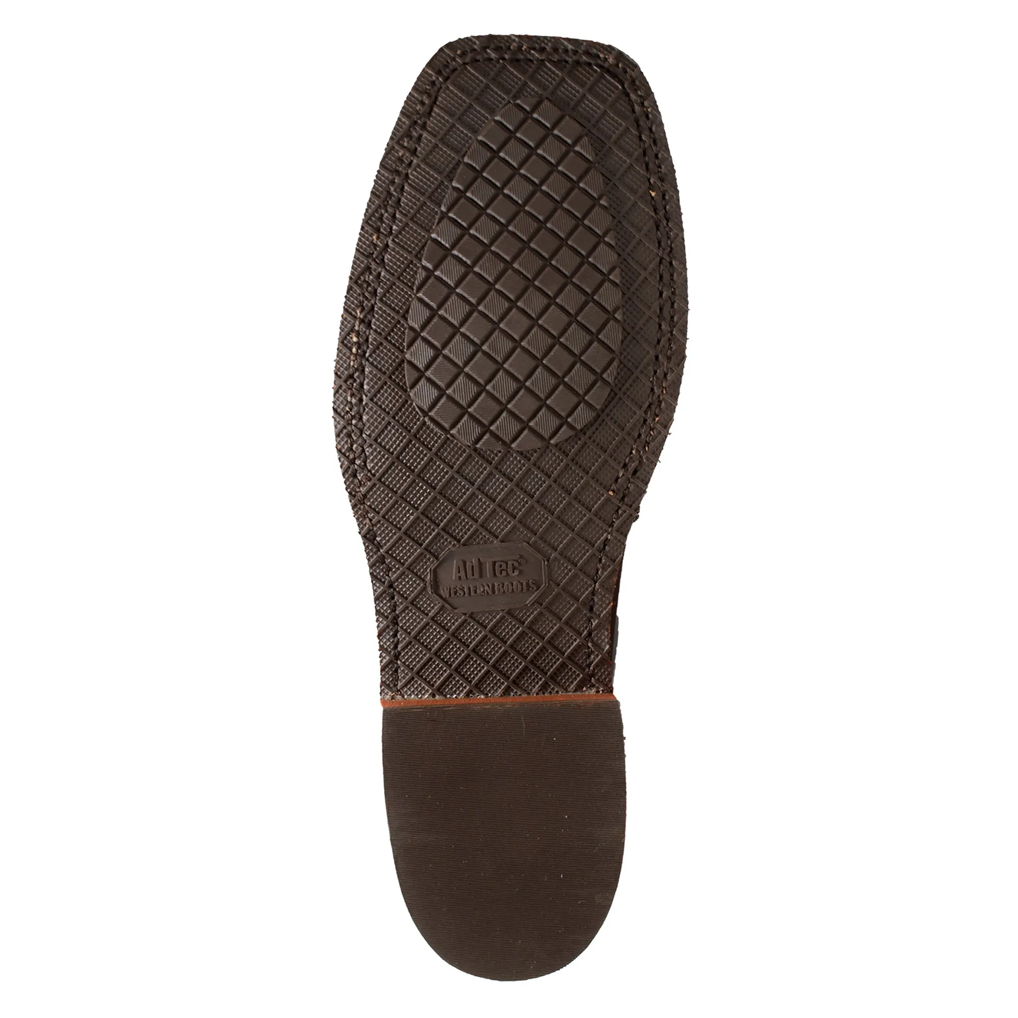 Men's 11" Western Square Toe Brown - 9828