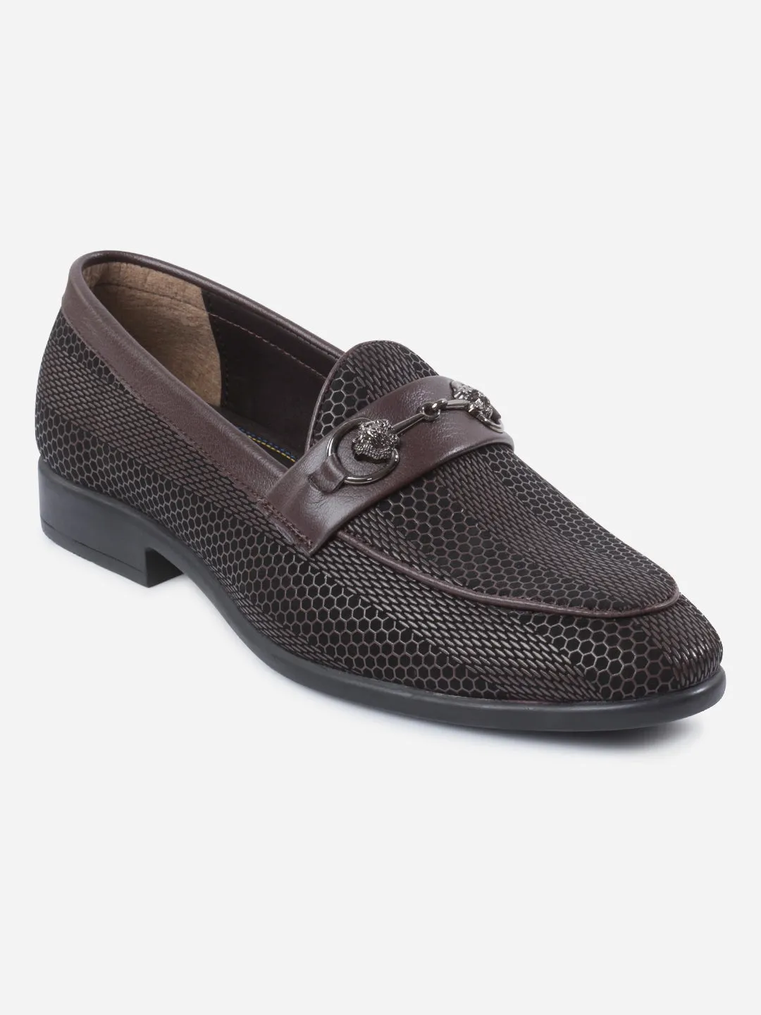 Men's Brown 3D Finish Fashion Slip On (IX1085)