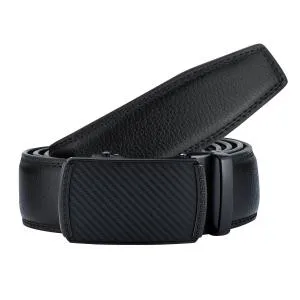 MEN'S TRACK BELT SQUARE BUCKLE BLACK/GUN | RT033