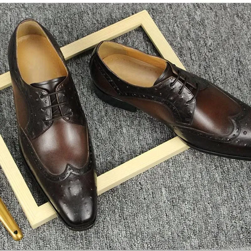 Modish Bespoke Brogue Leather Wedding Shoes