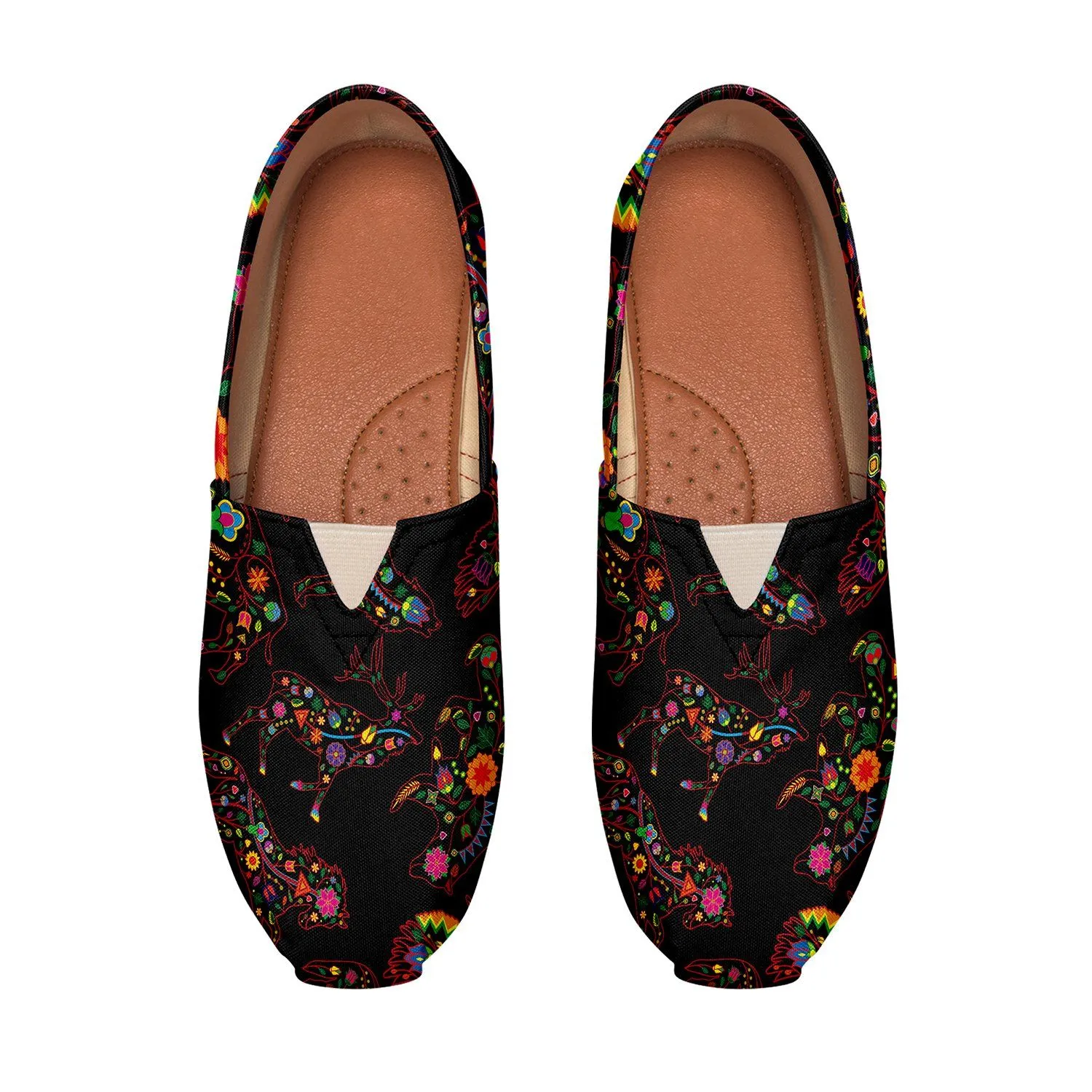 Neon Floral Animals Slip On