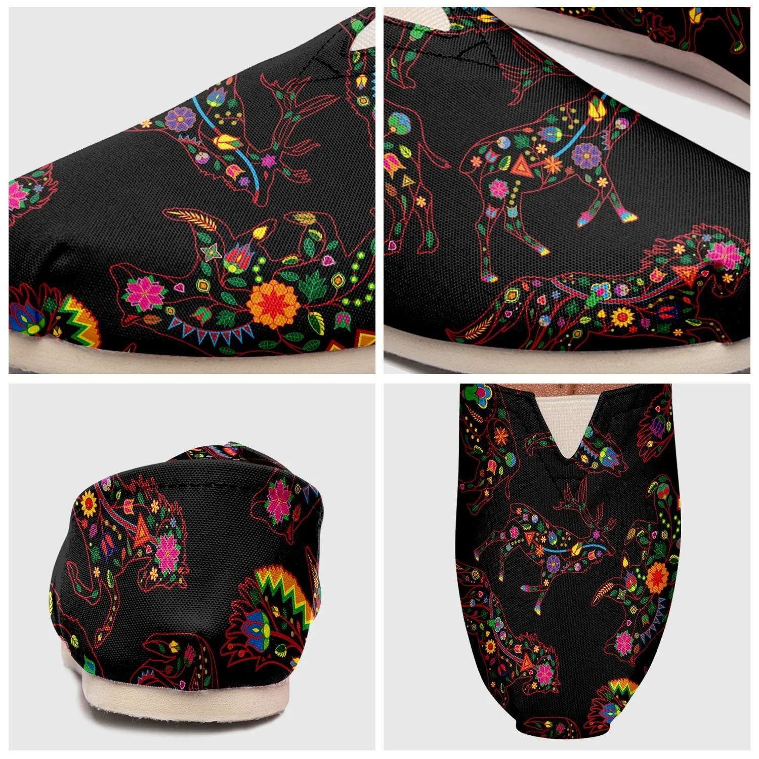 Neon Floral Animals Slip On