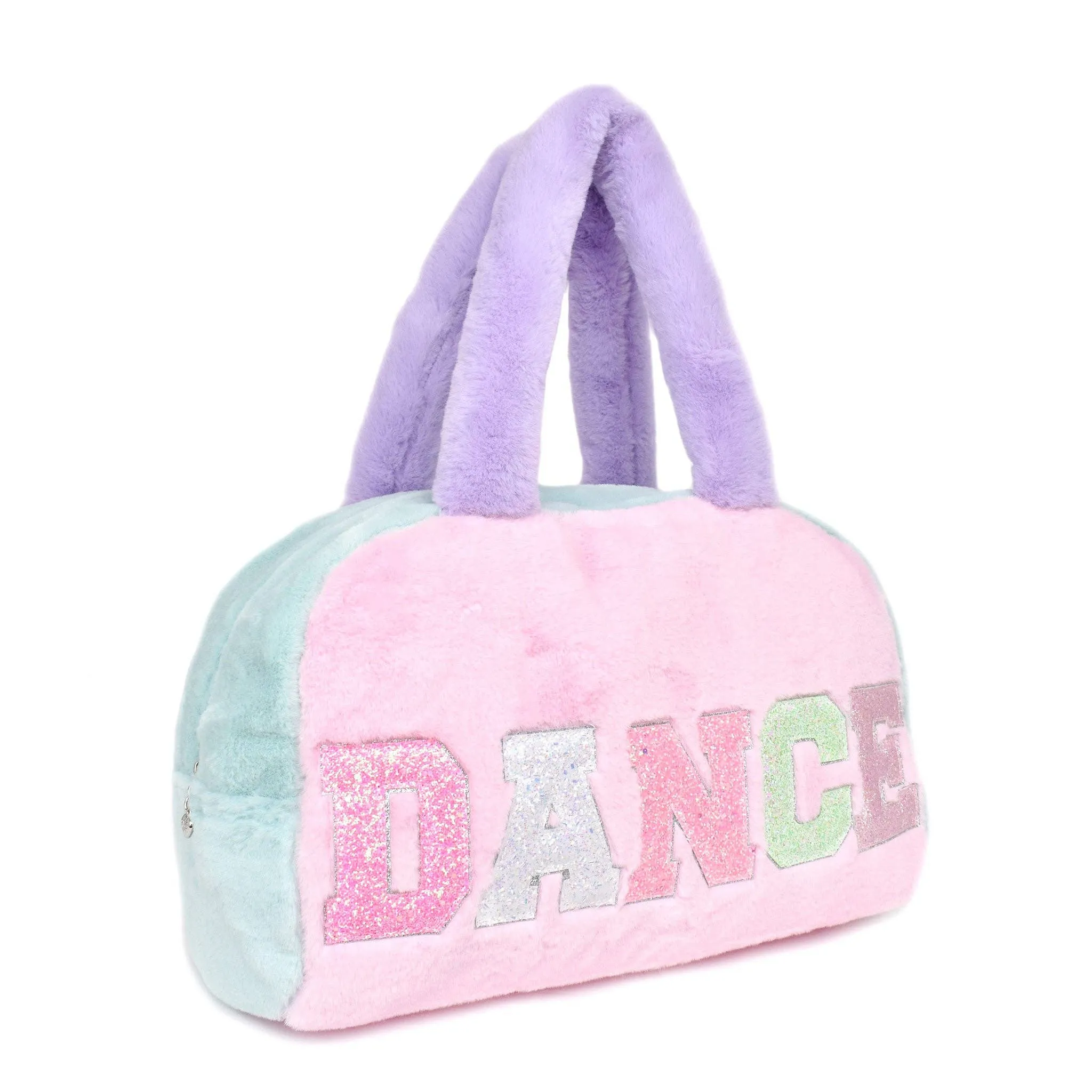 OMG Accessories - 'Dance' Color Blocked Plush Medium Duffle Bag