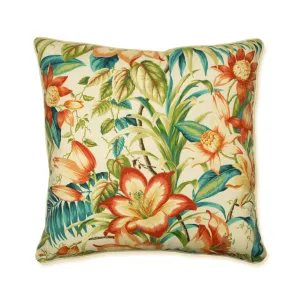 Outdoor/Indoor Botanical Glow Tiger Lily 25-inch Floor Pillow