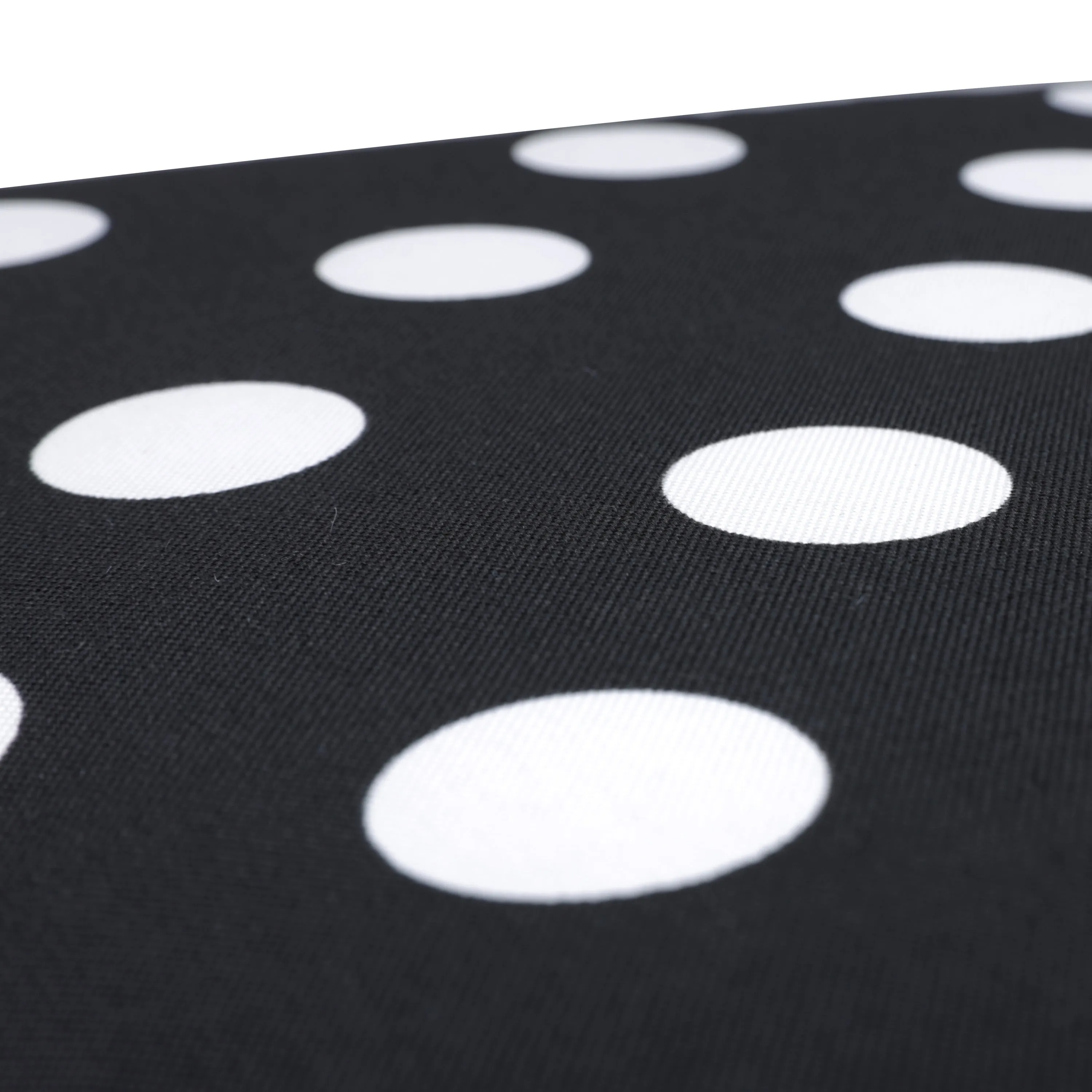 Polka Dot Black Squared Corners Seat Cushion (Set Of 2)