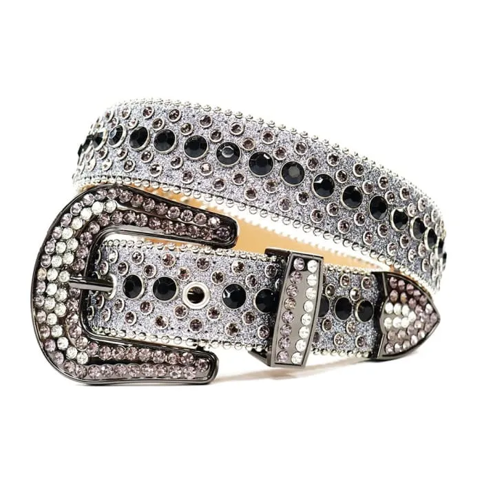 Rhinestone Diamond Waistband Unisex Belts