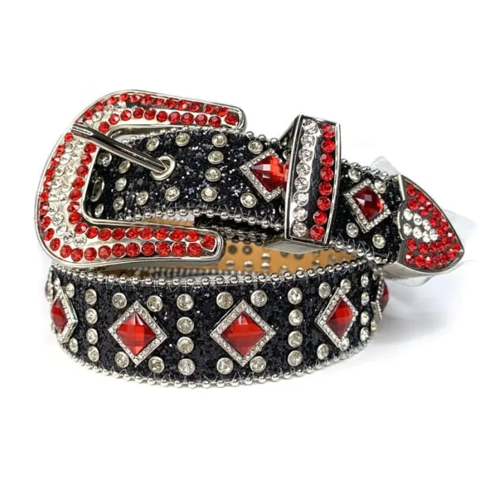 Rhinestone Diamond Waistband Unisex Belts