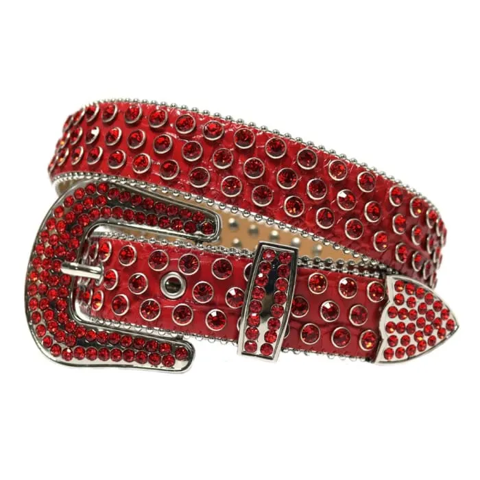 Rhinestone Diamond Waistband Unisex Belts