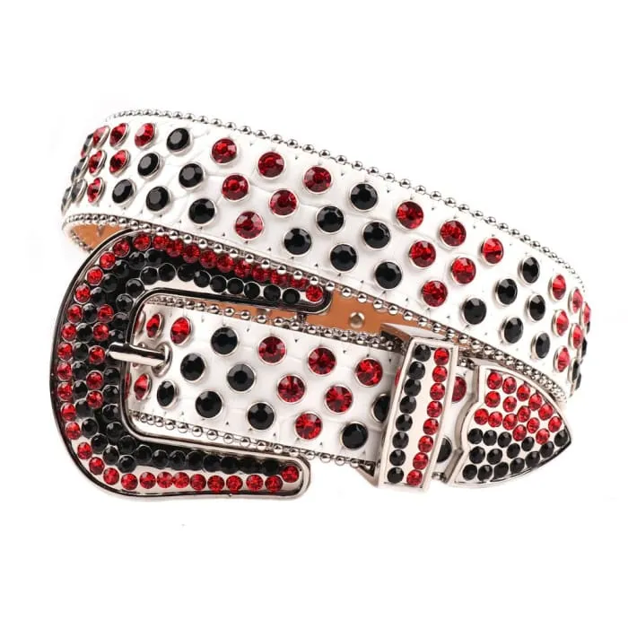 Rhinestone Diamond Waistband Unisex Belts