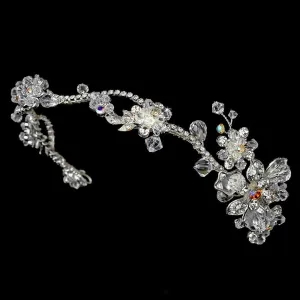 Silver Plated AB Bridal Headband