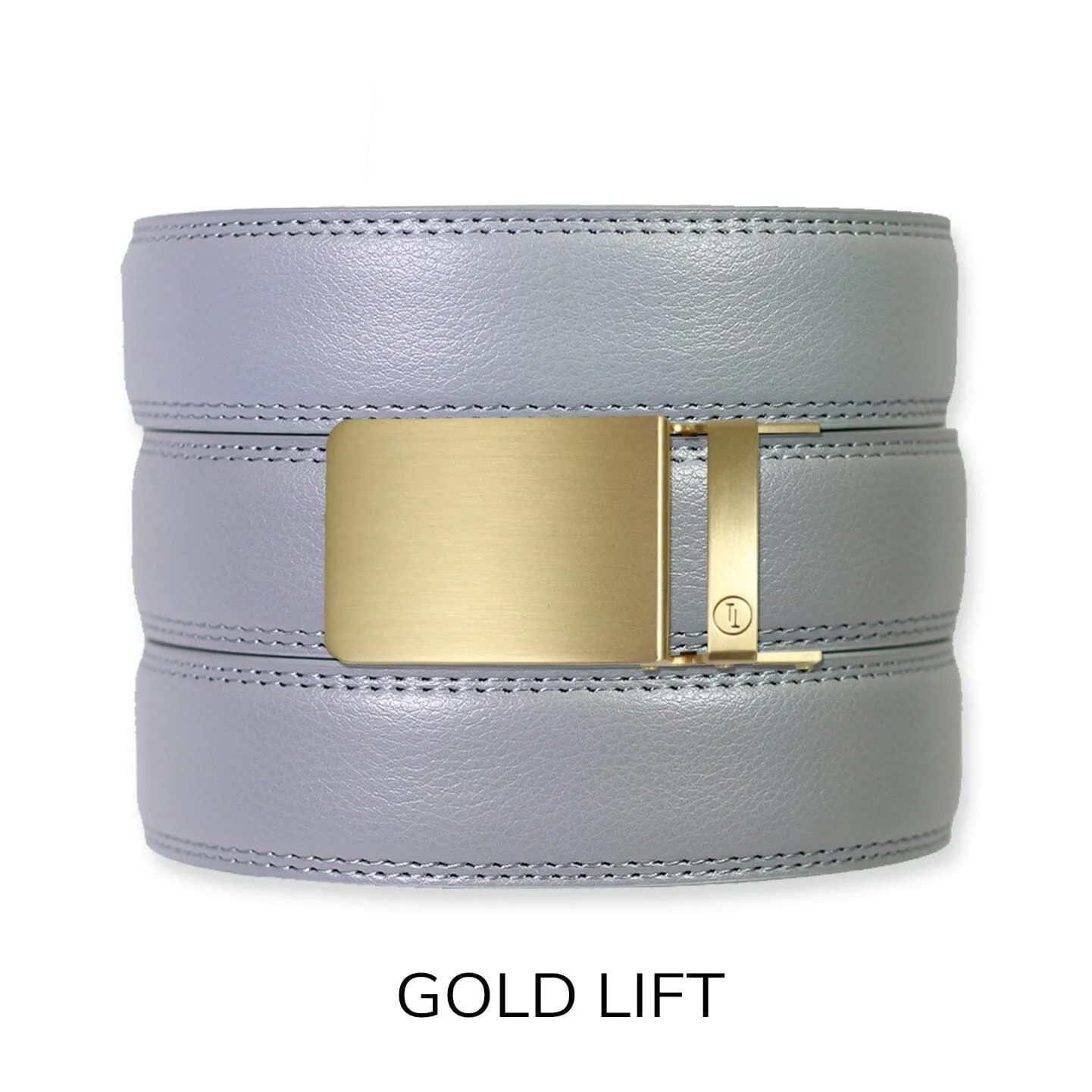 Slate Leather Ratchet Belt & Buckle Set