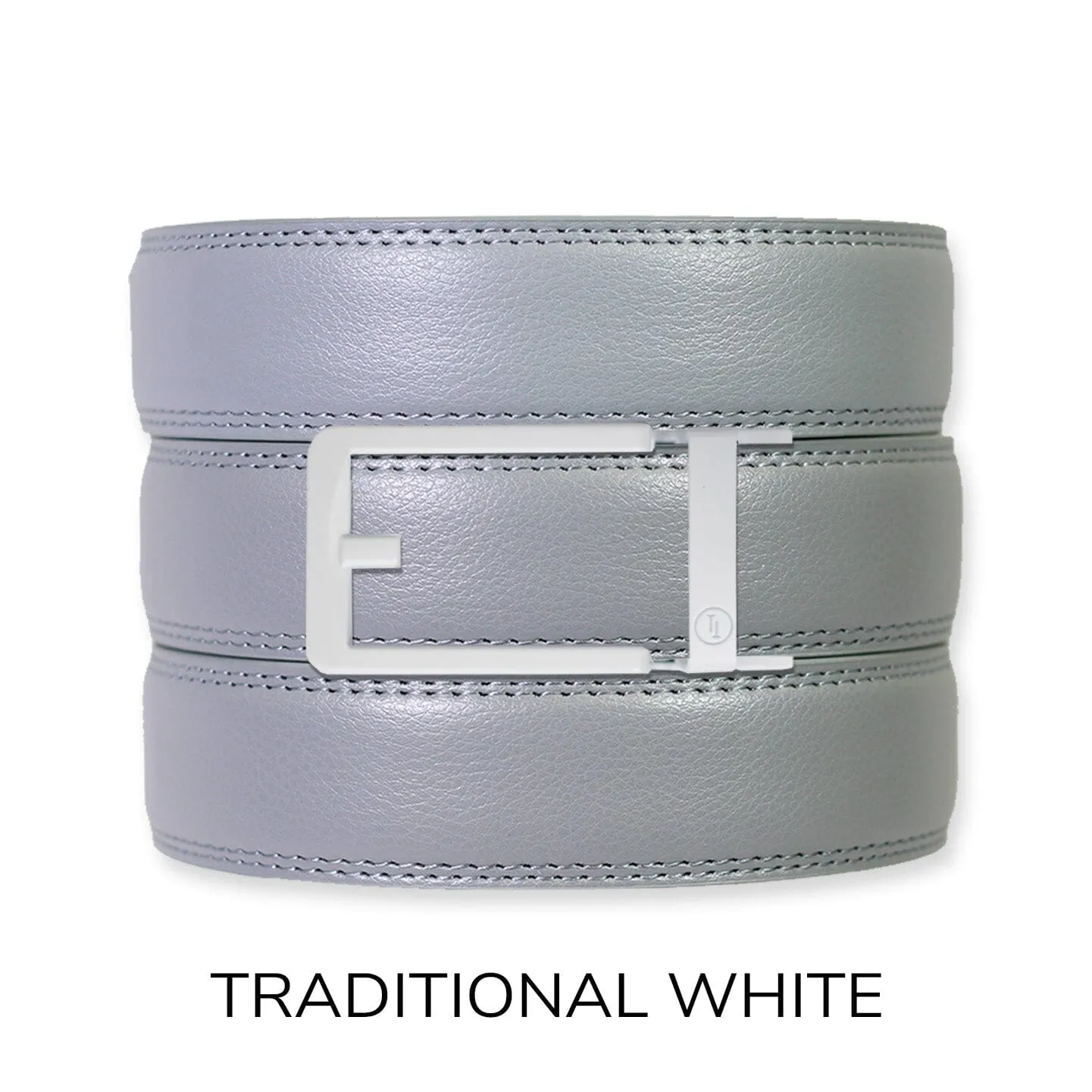 Slate Leather Ratchet Belt & Buckle Set